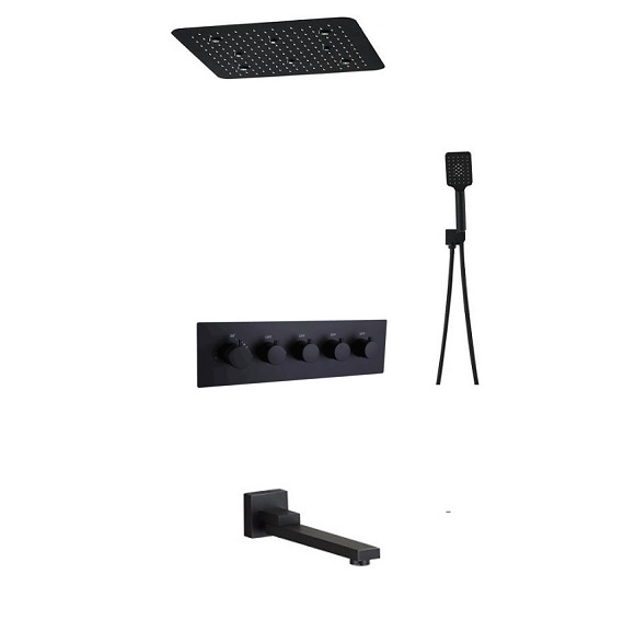Sen cây tắm mạ màu đen GL669 - Image 3