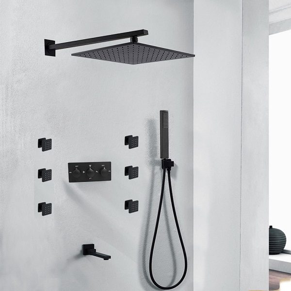 Sen cây tắm mạ màu đen GL669 - Image 4