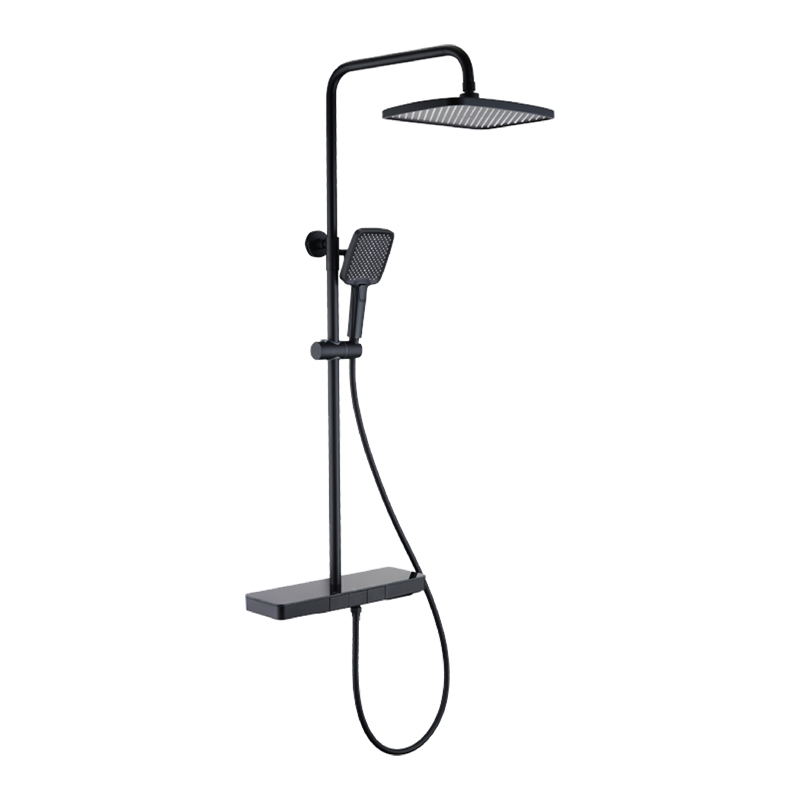 Sen cây tắm nóng lạnh thân tròn màu đen Basic BW-88328B - Image 4