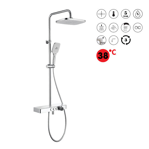 Sen cây tắm nóng lạnh thân vuông Basic BW-810SV - Image 5