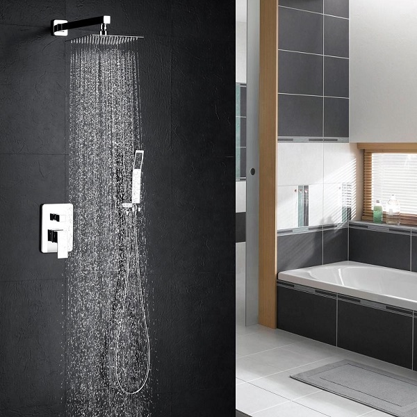 Sen tắm âm trong tường nhập khẩu bát vuông Miken MK-0014-2 (Bát 30x30cm)