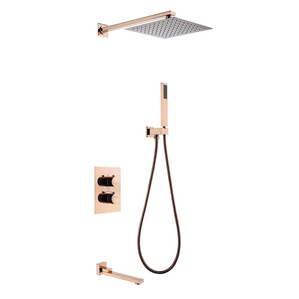Sen tắm âm trong tường nhập khẩu bát vuông Miken MK-0014-2 (Bát 30x30cm) - Image 4