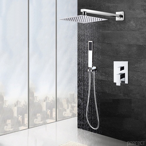 Sen tắm âm trong tường nhập khẩu bát vuông MK-0014-1 (Bát trần 20,25,30,40cm)