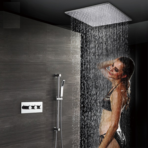 Sen tắm âm trong tường nóng lạnh bát gắn trần Miken MKAT- HI05008A (Bát trần 50x50cm-Đặt hàng 7-15 ngày)