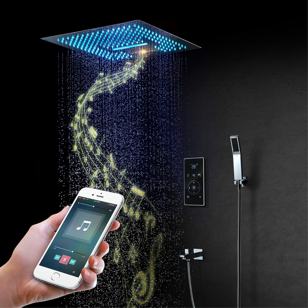 Sen tắm âm trong tường nóng lạnh Miken HI05082A (Bát sen 40x40cm-Phone Điều Khiển)