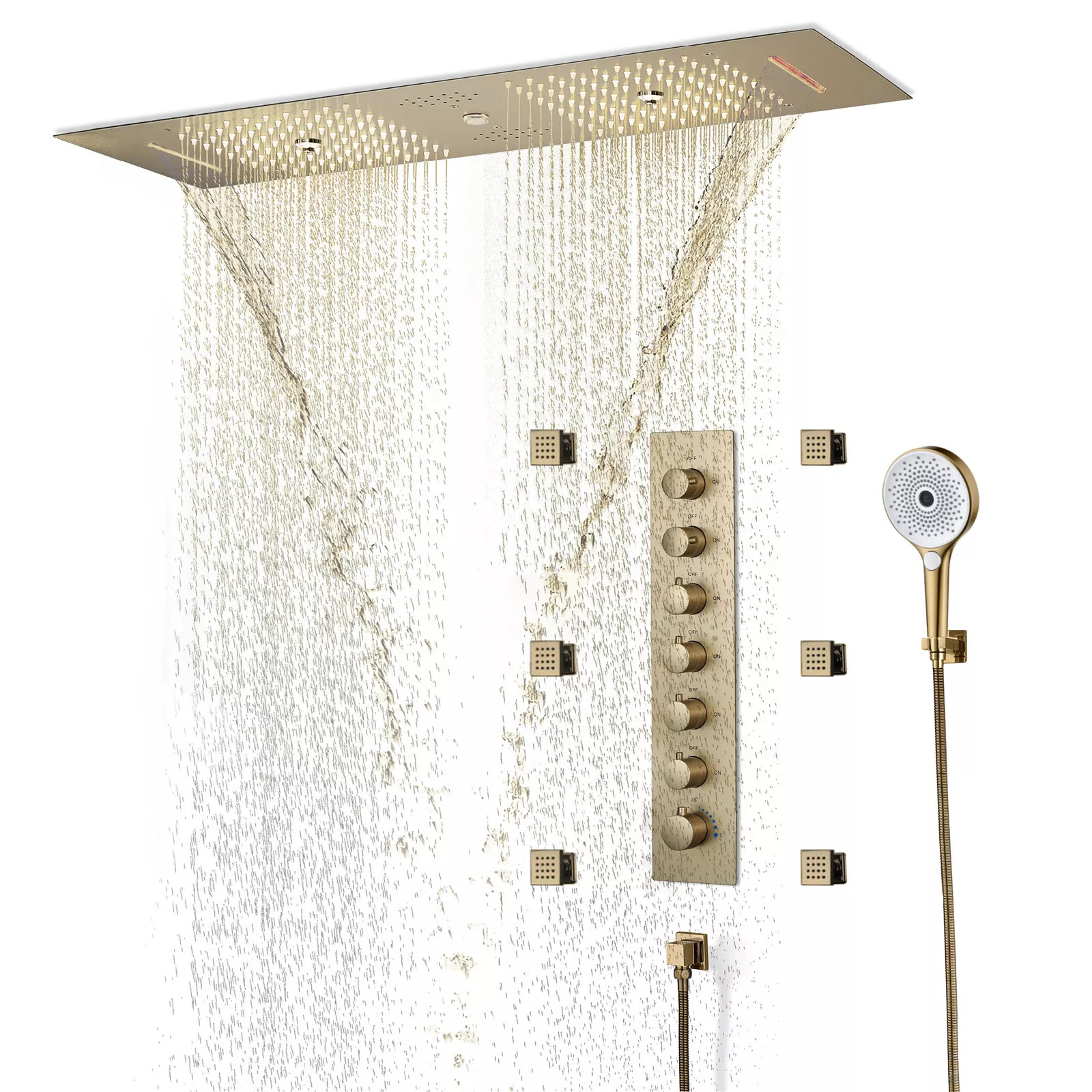 Sen tắm âm trong tường nóng lạnh Miken MKAT- HI05030A (Bát sen 40x40cm) - Image 3