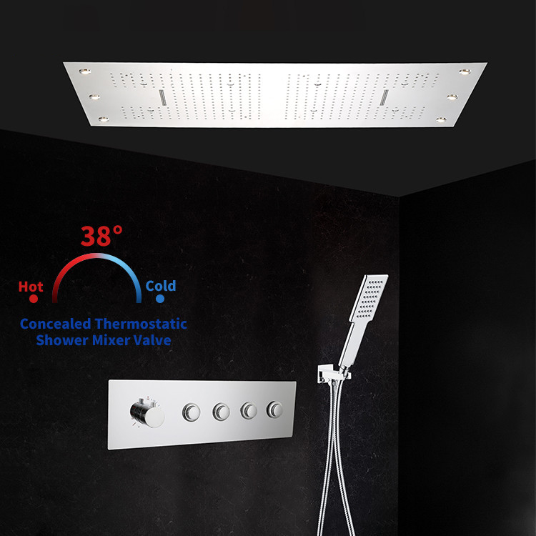 Sen tắm âm tường có hiển thị nhiệt độ Miken HM-50202-W (Bát 30x30cm) - Image 3