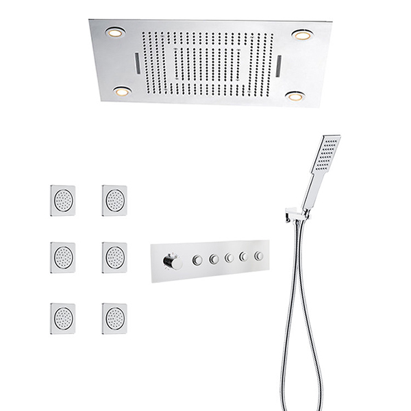 Sen tắm âm tường nhiệt độ massage Miken AH345SCR1 ( Bát trần 600x800mm)