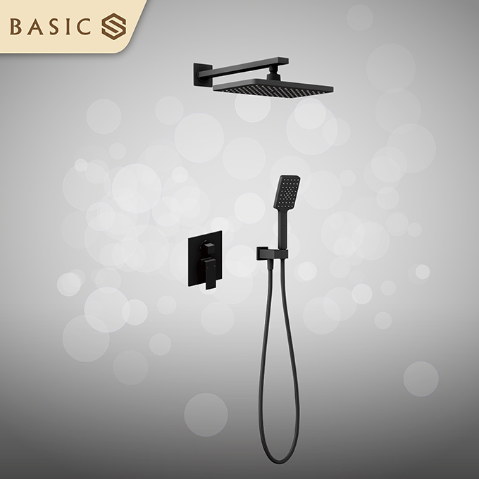 Sen tắm âm tường nóng lạnh màu vàng Basic BW-85259BG - Image 3