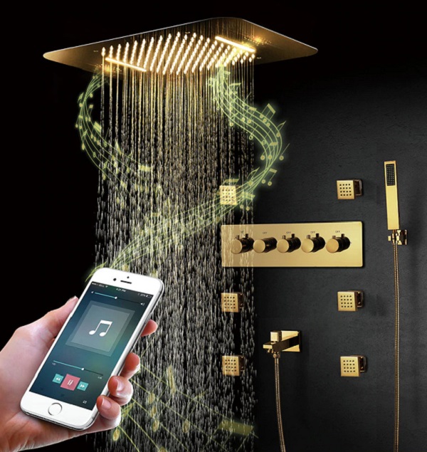 Sen tắm âm tường nóng lạnh Miken HI05046G-Phone Điều Khiển (Bát sen 58x38cm)