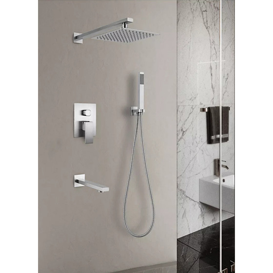 Sen tắm lắp âm tường mạ màu vàng, đen, crom, ghi, vàng hồng, trắng Miken HD-SET-526 - Image 4