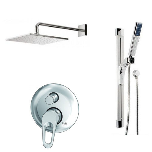 Sen tắm lắp âm tường mạ màu vàng, đen, crom, ghi, vàng hồng, trắng Miken HD-SET-526 - Image 5
