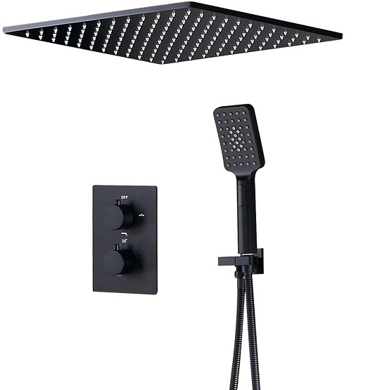Sen tắm lắp âm tường mạ màu vàng, đen, crom, ghi, vàng hồng, trắng Miken MK-SM0073G - Image 6