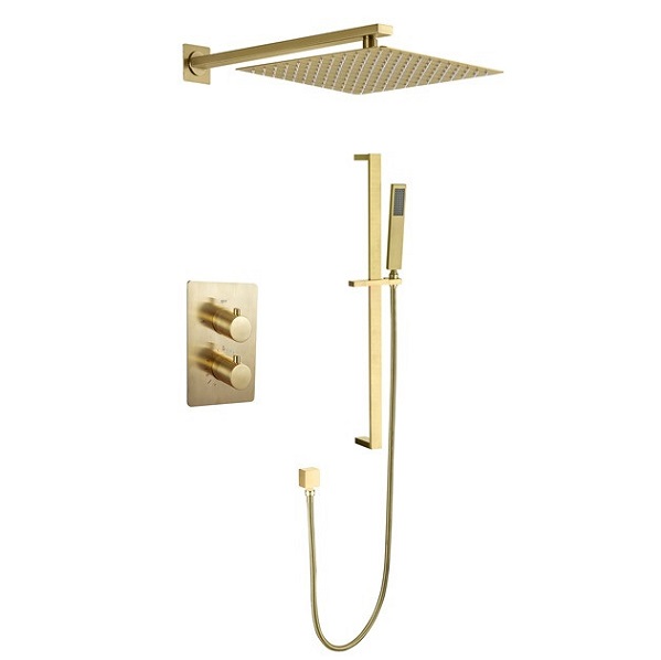Sen tắm mạ màu vàng âm tường nhiệt độ Miken HD-M10-042 (Bóng hoặc mờ) (Bát 40x40cm)