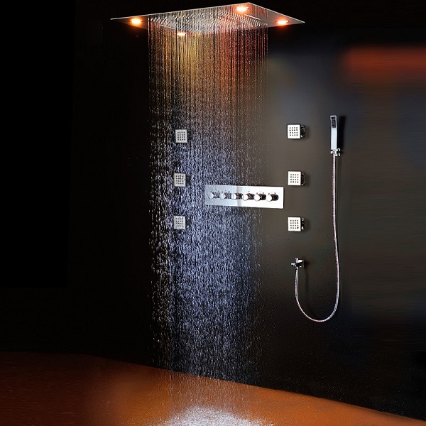 Sen tắm mạ màu vàng âm tường nhiệt độ Miken HD-M10-042 (Bóng hoặc mờ) (Bát 40x40cm) - Image 5