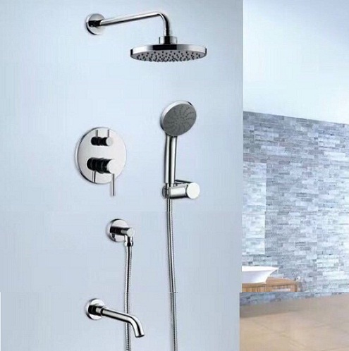 Sen tắm mạ màu vàng âm tường nóng lạnh Miken BUF-P10 ( Bóng hoặc mờ) (Bát 40x40cm) - Image 3