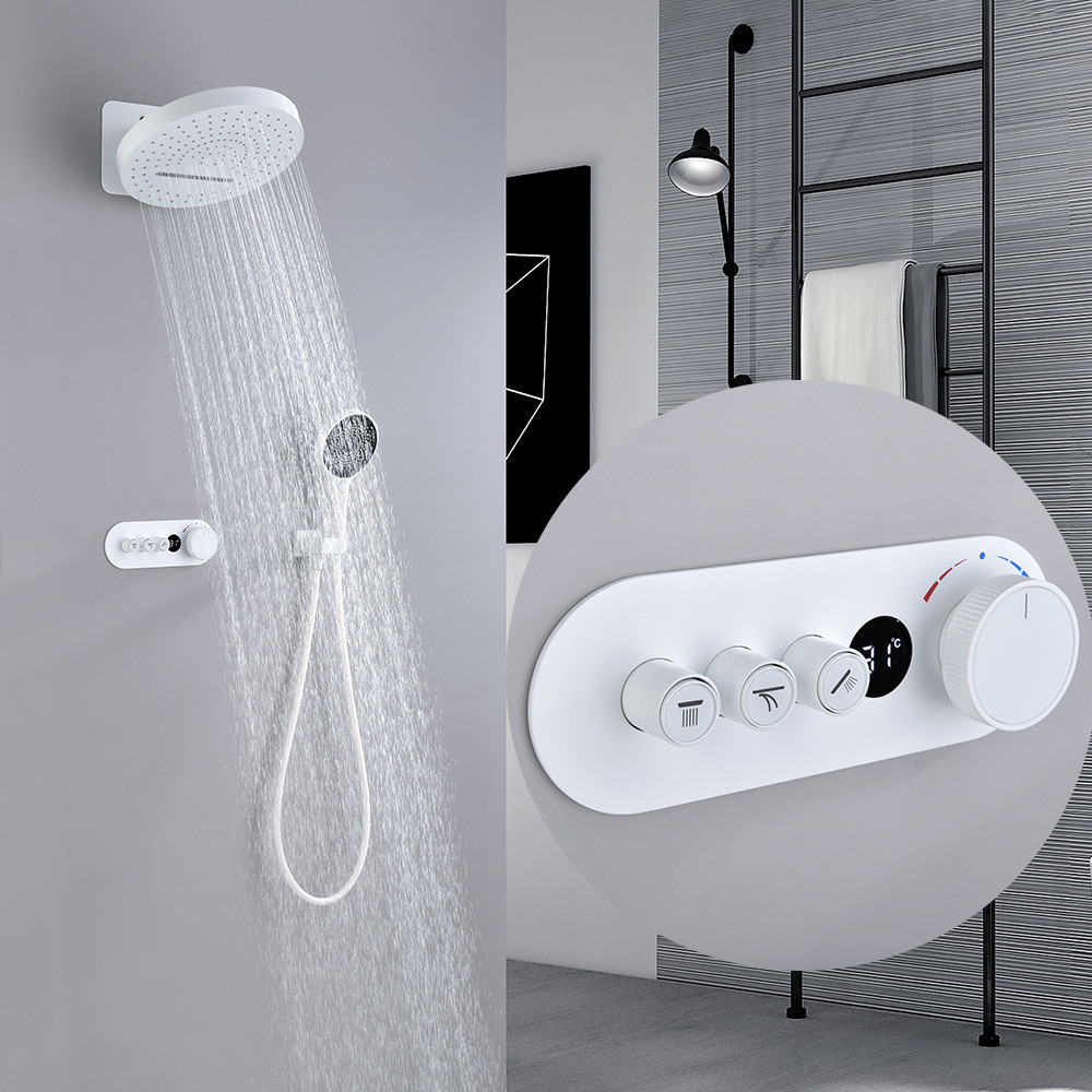Sen tắm nhiệt độ âm tường bát đèn Led Miken HI05079A (Bát 50x50cm) - Image 5
