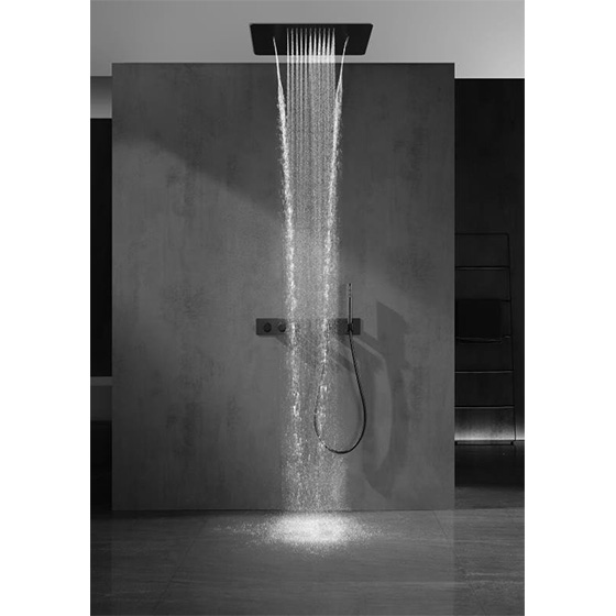 Sen tắm nhiệt độ âm tường bát gắn trần màu đen Miken MKS-6576B (Bát 400x400mm) - Image 4