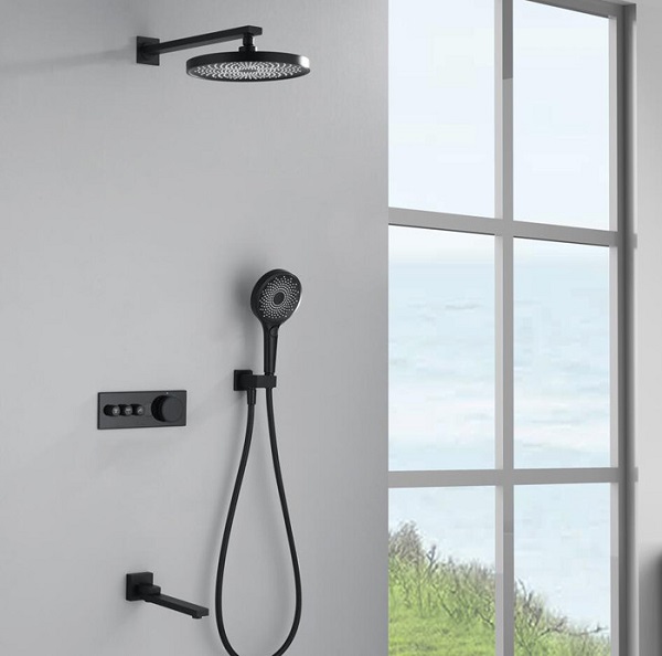 Sen tắm nhiệt độ âm tường masage màu ghi đen Miken HI15216A-B (Bát 58x38cm) - Image 4