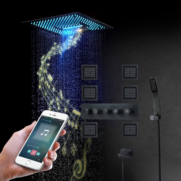Sen tắm nhiệt độ âm tường màu đen Miken HI05046D-3 (Bát 58x38cm - Iphone điều khiển nhạc) - Image 3