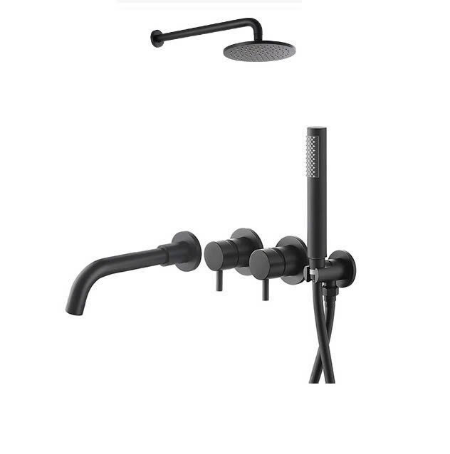 Sen tắm nhiệt độ âm tường màu đen Miken MKAT- HI05007B (Bát sen 62x27cm) - Image 3