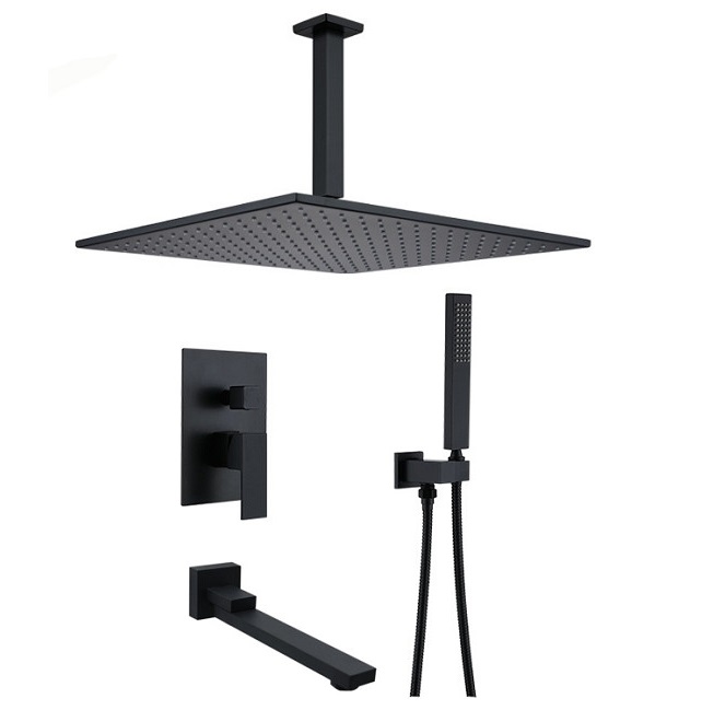 Sen tắm nhiệt độ âm tường màu đen MK-16-031 (Bát sen 55x23cm) - Image 6