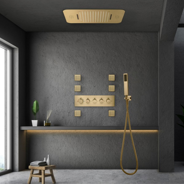 Sen tắm nhiệt độ âm tường màu ghi Miken HI52980GR (Bát 320x320mm) - Image 3