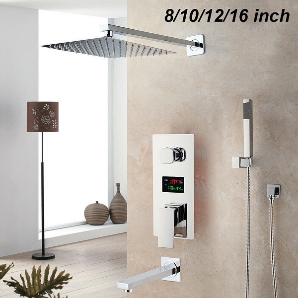 Sen tắm nhiệt độ âm tường màu vàng hồng rose Gold Miken HI1530405 (Bát 700x380 hoặc 300x900mm) - Image 5