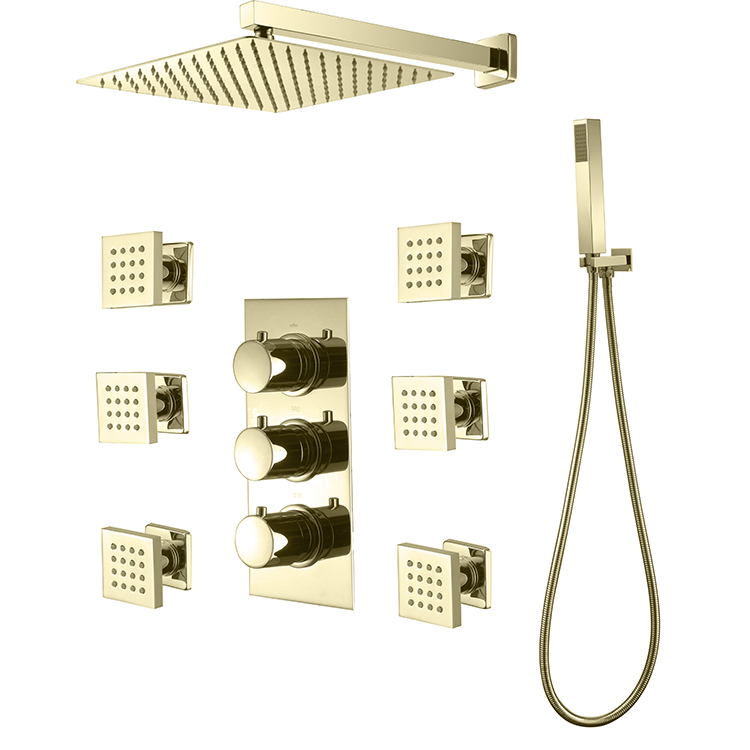 Sen tắm nhiệt độ âm tường màu vàng Miken MKAT- 5011G (Vàng bóng hoặc mờ) - Image 5