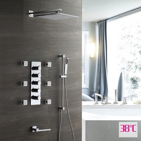 Sen tắm nhiệt độ âm tường Miken HI1512203W (Bát 60x80cm - Iphone điều khiển nhạc) - Image 5
