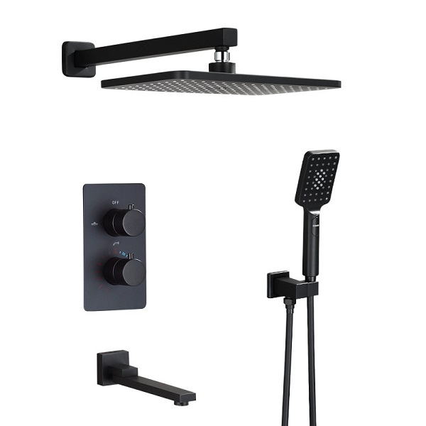 Sen tắm nóng lạnh âm tường nhiệt độ màu đen Miken MKS-8204B (Bát 40x40cm) - Image 4
