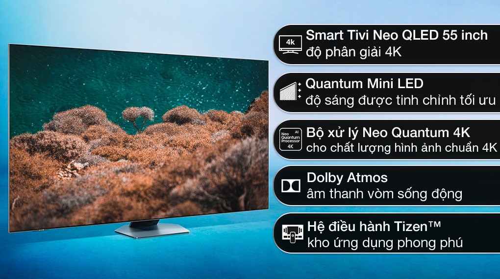 Smart Tivi Neo QLED Samsung AI 4K 55 inch QA55QN85B