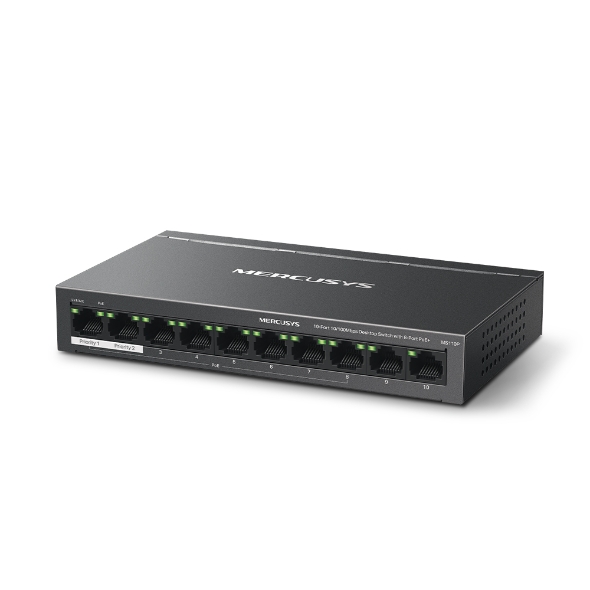 Switch POE 10 cổng 10/100Mbps với 8 cổng PoE+ Mercusys MS110P - Image 3