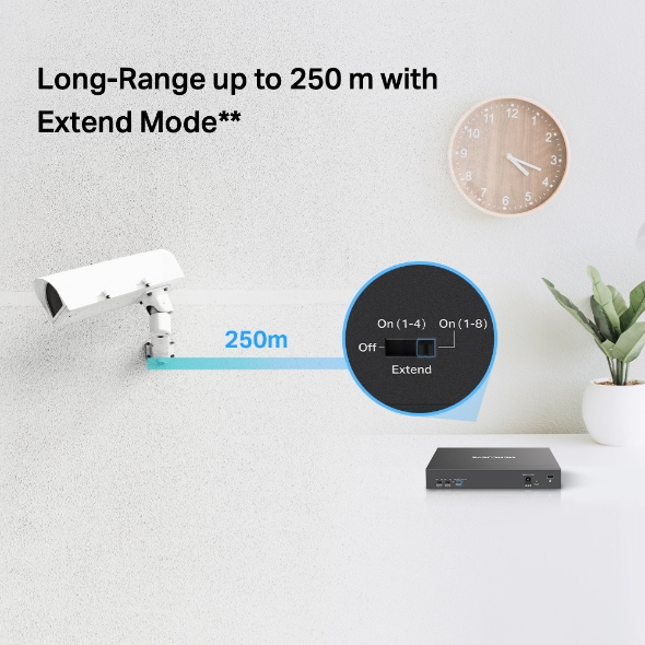 Switch POE 10 cổng 10/100Mbps với 8 cổng PoE+ Mercusys MS110P - Image 4