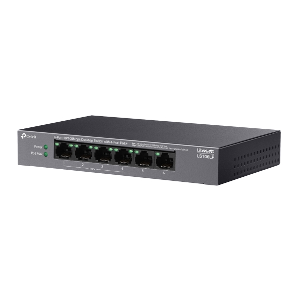Switch Để Bàn 6 Cổng 10/100Mbps với 4 Cổng PoE TP-LINK LS106LP - Image 2
