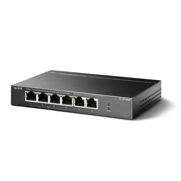 Switch Để Bàn 6 Cổng 10/100Mbps với 4 Cổng PoE+ TP-Link TL-SF1006P - Image 2