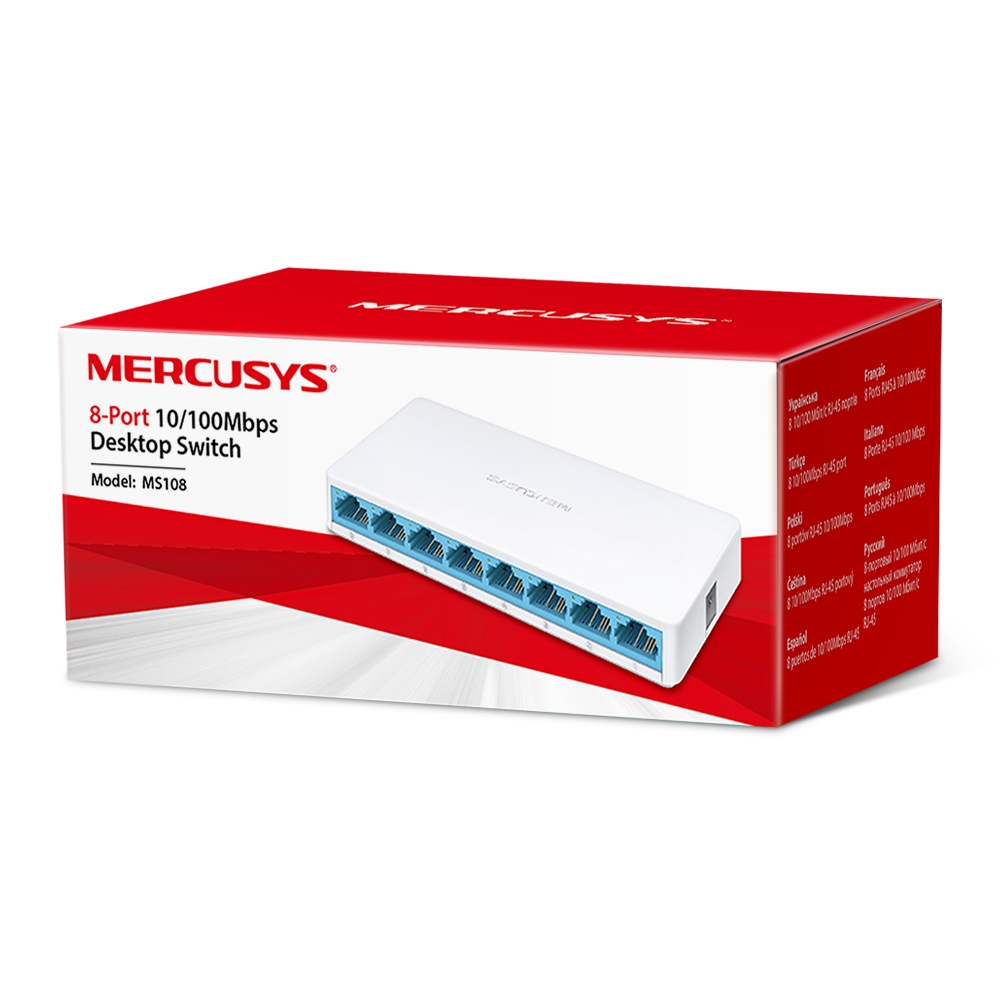 Switch Để Bàn 8 cổng 10/100Mbps Mercusys MS108 - Image 2