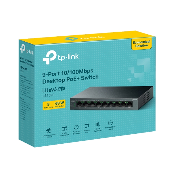 Switch Để Bàn 9 Cổng 10/100Mbps với 8 Cổng PoE+ TP-Link LS109P - Image 2