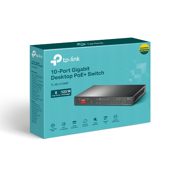 Switch Gigabit 10 cổng với PoE + 8 cổng TP-LINK TL-SG1210MP - Image 2
