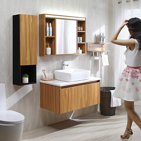 Tủ chậu lavabo may đo vân gỗ nhựa Picomat HMT-121 (Tự chọn kích thước) - Image 5