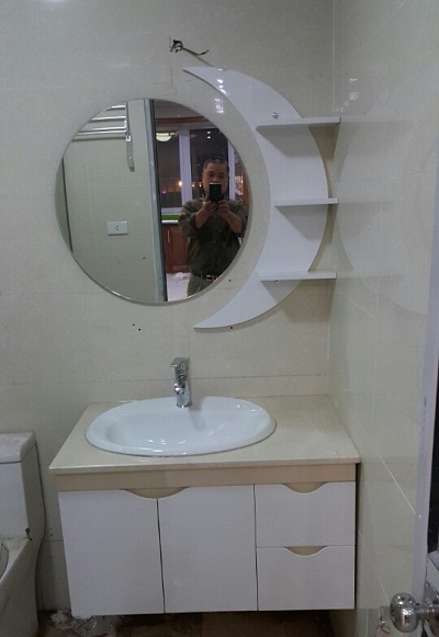 Tủ chậu lavabo may đo vân gỗ nhựa Picomat HMT-121 (Tự chọn kích thước) - Image 6