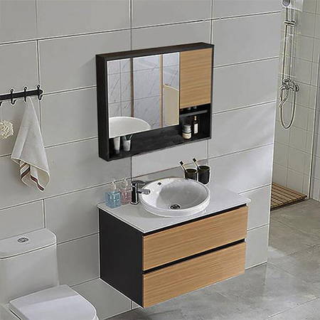 Tủ chậu lavabo may đo vân gỗ nhựa Picomat HMT-123 (Tự chọn kích thước) - Image 5