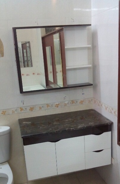 Tủ chậu lavabo may đo vân gỗ nhựa Picomat HMT-124 (Tự chọn kích thước) - Image 4