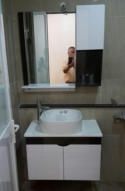 Tủ chậu lavabo may đo vân gỗ nhựa Picomat HMT-99 (Tự chọn kích thước) - Image 4