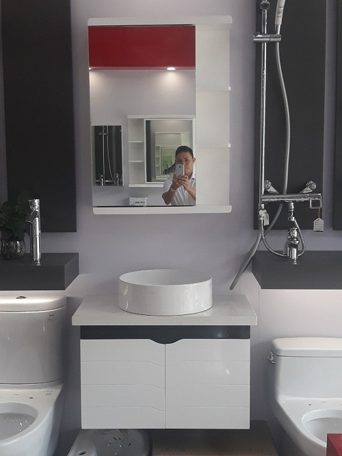 Tủ chậu lavabo Picomat theo yêu cầu HM75 700x420mm (Tự chọn kích thước - Chưa gồm chậu, vòi)