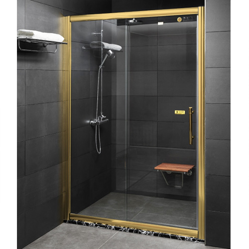 Vách kính tắm khung mạ vàng theo yêu cầu Fendi FKP-4X2G (1200x1900 mm)