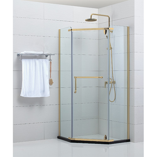 Vách kính tắm khung mạ vàng theo yêu cầu Fendi FKP-4X2G (1200x1900 mm) - Image 3