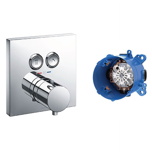 Van điều chỉnh nhiệt độ kèm phụ kiện âm tường Toto TBV02406B/TBN01001B