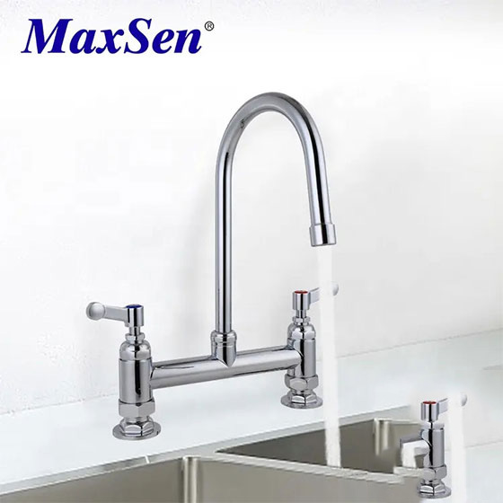 Vòi bếp đạp chân cho bếp, quán cà phê, quầy bar, bếp công nghiệp F-901-9809-P3 - Image 5