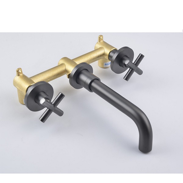 Vòi chậu lavabo âm tường màu đen Miken MKV-600003B - Image 5